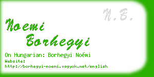 noemi borhegyi business card